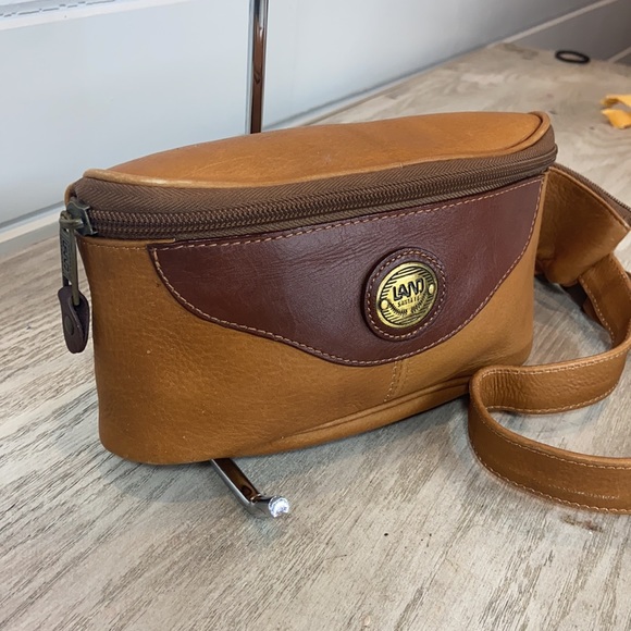 Unisex Land Santa Fe Calf Leather Two Tone Large Zippered Belt Bag Fanny Pack - Picture 2 of 12
